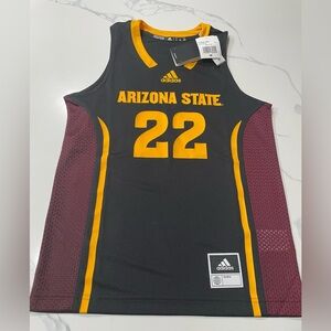 adidas Kids Jersey in Black and Maroon with Yellow Accents